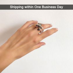 Modern Unique Hematite Ring