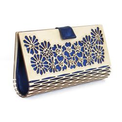 Fashionable 2 Sided Wood And Silk Handbag For All Occasions