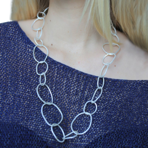 Interlocked Silver Necklace