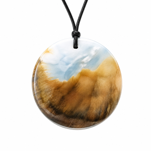 Hand Crafted Pi Pendant Carved in Black Pacific Pearl Shell