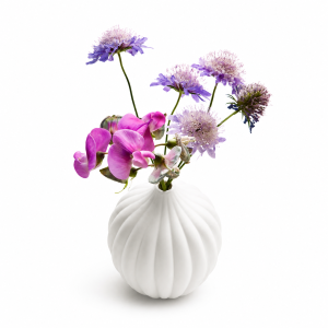 Petite white textured vase