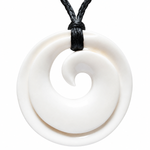 Hand Carved Bone Koru Necklace