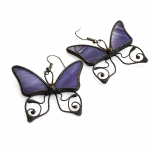 Purple Butterfly Earrings