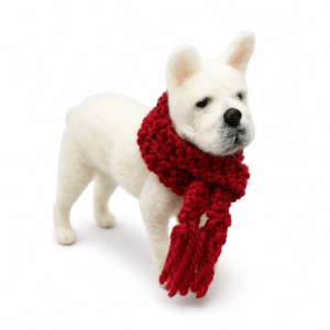 Lifelike Fibre and Wool Dog