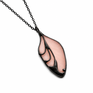 Soft Pink Feather Necklace