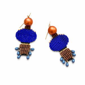 Aluminum and Hematite Lantern Earrings