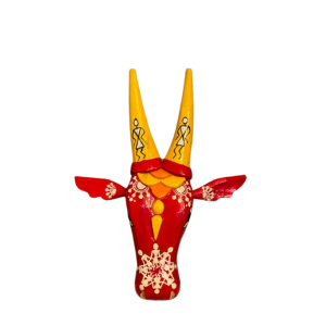 Warli Art Cow Head Wall Decor