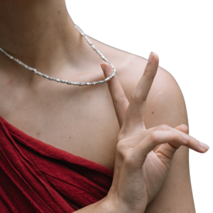 Diamond-Shaped Silver Necklace