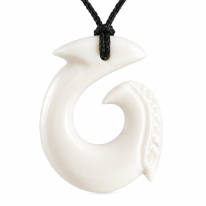 Hand Carved Bone Fish Hook Necklace or Hei-Matauhe