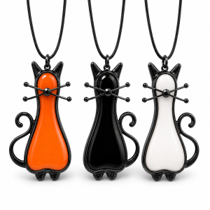 Stained Glass Cat Necklace