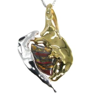Silver and Brass Ekhi Pendant