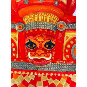 Theyam Mask Wooden Wall Decor