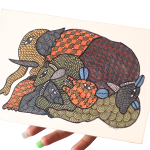 'Forest Animals' Gond Art