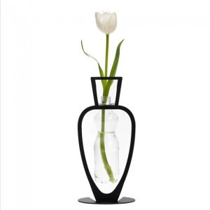 METAL VASE FOR RECYCLING BOTTELS