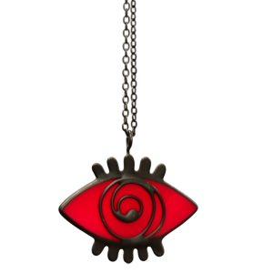 Red Stained Glass Evil Eye Statement Necklace