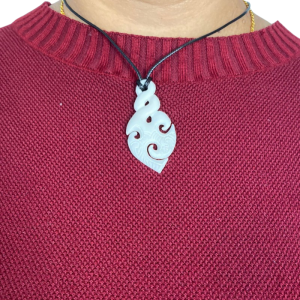 HANDMADE BONE CARVING Koru NECKLACE